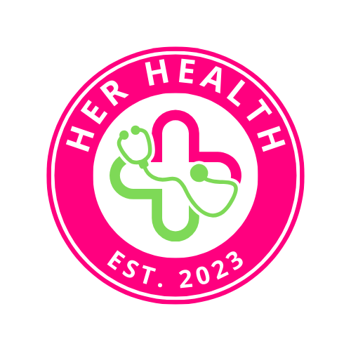 HER Health Logo Women Health Reproductive health Gyne health Mental health